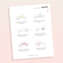 Load image into Gallery viewer, Mixing Curls Practice Chart - No. 002